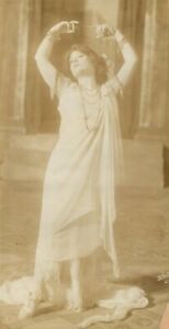 *Genius Dancer Isadora Duncan Large 1906 White Studio Silver Print Photograph*
