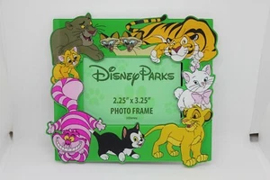 Disney Parks Magnetic Photo Frame Cats Figaro Simba Marie Cheshire Cat 2.25x3.25 - Picture 1 of 2