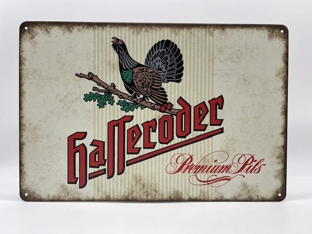 BLACKBEARD WAREHOUSE Blechschild Hasseröder 20x30cm Nostalgie Retro Reklame Vintage Geschenk Deko
