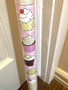 NEW Paperchase CUPCAKE Wrapping Paper Gift Wrap Roll 22.5 sq.ft. Italy 27.5"x10' - Picture 1 of 8