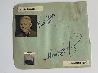 Joe DiMaggio u.a - Baseball - original Autogramm - Größe 13 x 11 cm - Bild 1 von 2