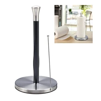 Relaxdays Portarotolo da Cucina Verticale, in Acciaio, Porta Carta Assorbente, 3 - Immagine 1 di 4