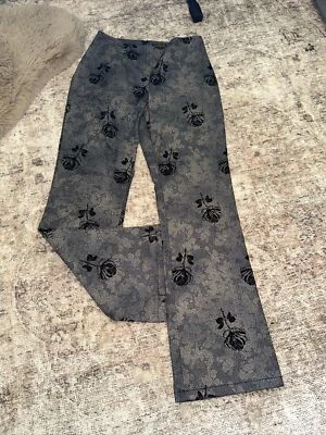 Pantalones acampanados vintage Y2k años 90 patrón de encaje Foto 1 de 4