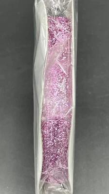 10 Yards x  5/8" Light Fuchsia Glitter Sparkle Velvet Ribbon lot Sewing Trim NEW - Image 1 of 2