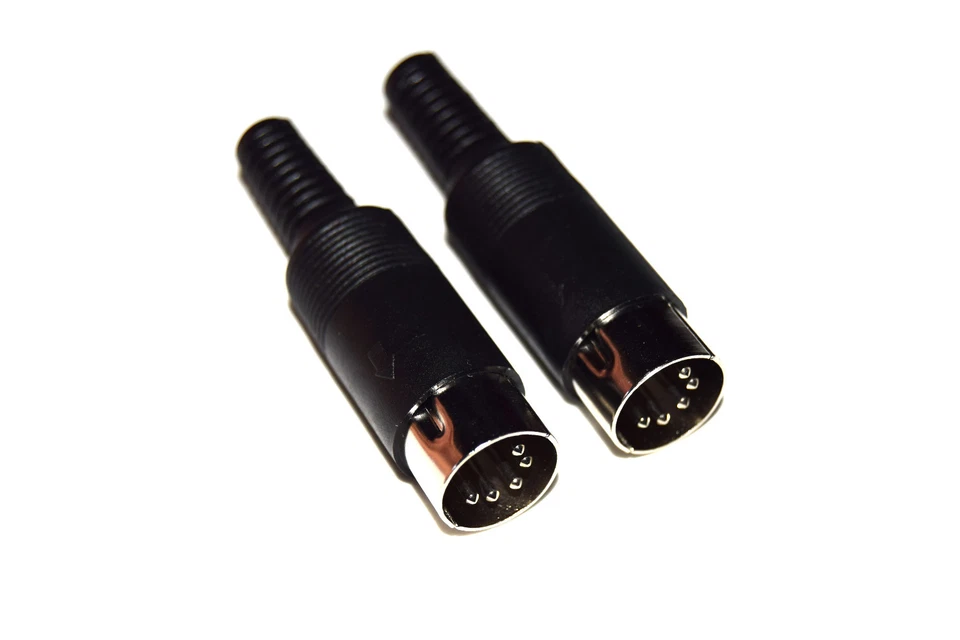 PACK 2 unidades Conector DIN 5 180º macho aereo soldar nuevo MIDI - Imagen 1 de 1