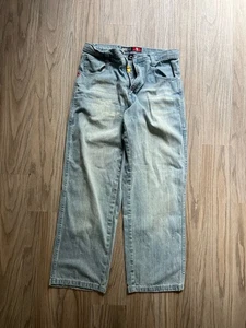 Vintage Y2K Southpole Blue Faded Red Tab Label Wide Leg Jeans 34 - Bild 1 von 5
