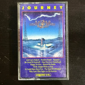 Journey Raised on Radio Cassette Tape Album 1986 Chrome Rock Music - Foto 1 di 4