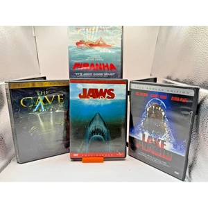 Jaws, Piranha, Lake Placid, The Cave DVD Pack Horror Creature Feature Movies - Picture 1 of 17