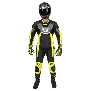 Cortech Revo Sport Air Leather Suit (Small, Hi-Viz/Gun) - Picture 1 of 3