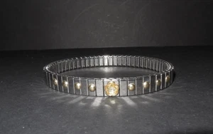 Zoppini Expansion Bracelet, Italy, 1196 AR, 750 18K & SS w/Peridot Gemstone - Picture 1 of 5