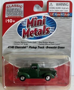MINI METALS 1/87 HO-scale DIECAST 1941/1946 CHEVROLET PICKUP TRUCK BREWSTER GREE - Picture 1 of 1