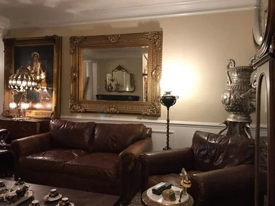 🚚 Free Delivery* Restoration Hardware Lancaster Leather Loveseat and Armchair🚚 - Image 1 of 4