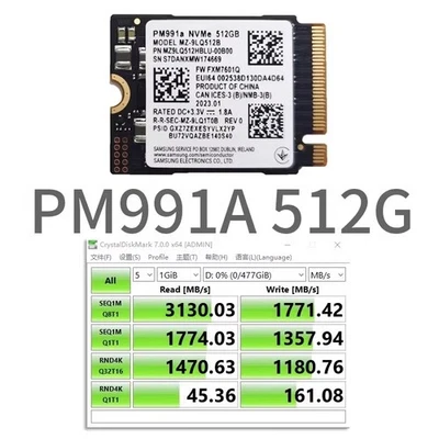 SAMSUNG PM991A M.2 2230 SSD 1TB 512TB NVMe PCIe For Microsoft Surface Pro X Pro7 - Image 1 of 4