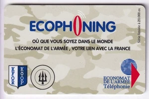 ARMEE ARMY TELECARTE / PHONECARD .. KOSOVO FRANCE ECOPHONING KFOR VERT 1 +N° - Picture 1 of 2