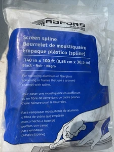 Pantalla de repuesto 100’ Adfors Saint-Gobain spline .140 pulgadas x 100 pies envío y devolución gratis - Imagen 1 de 3