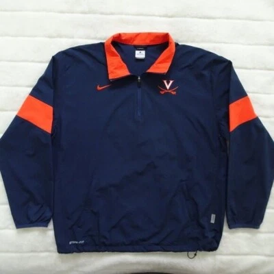 Nike Storm Fit Virginia Cavaliers Men's Windbreaker 1/4 Zipper Jacket XL Blue - Image 1 of 4