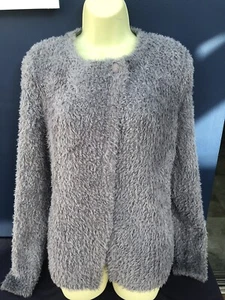Viz A Viz Soft Woolly Grey Cardigan Jacket Size 12 Worn Once - Picture 1 of 3