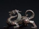 Chinese old bronze copper handmade Auspicious Beast dragon exquisite statue
