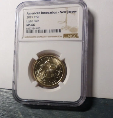 Innovation  2019-P  NJ Light Bulb NGC MS66 - Image 1 of 4