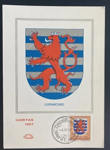 1957 Luxembourg Maxi Postcard First Day cover FDC Caritas Issue - Picture 1 of 2