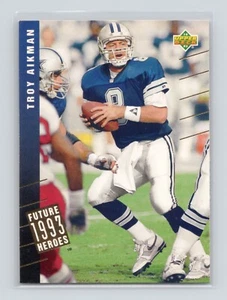 1993 Upper Deck Football Future Heroes #40 Troy Aikman - Dallas Cowboys - HOF - Picture 1 of 2