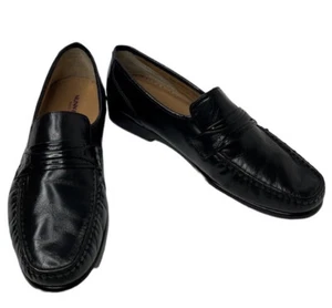 Nunn Bush Men's Penny Loafers Black Leather Slip on Size 9 - Picture 1 of 8