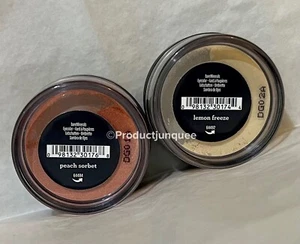 bareMinerals Lidschatten 2er Set Pfirsich Sorbet & Zitrone Freeze volle Größe & versiegelt - Bild 1 von 7