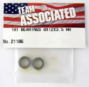 Team Associated 21106 Bearings (8x12x3.5 mm) for RC18T - Picture 1 of 2