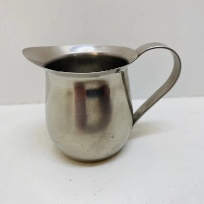 EKCO~ Creamer~Stainless Steel 2 1/4”Tall x 3 1/4" across w/handle 18/8 - Image 1 of 4