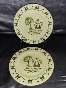 2 Homestead Provincial PoppyTrail Bread Plates Made in USA - Picture 1 of 2