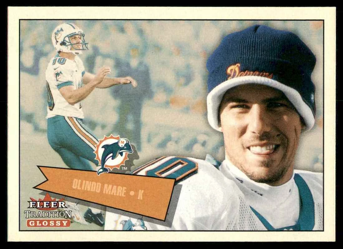 2001 Fleer Tradition Glossy Olindo Mare #72 Miami Dolphins