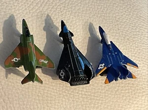 VTG LOT OF 3 Tootsie Toys USAF Planes Jets Micro Machines Diecast Metal - Picture 1 of 10