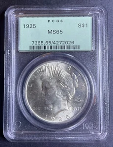 1925 P PCGS MS65 Peace Silver Dollar $1 US Mint Coin 1925-P MS-65 OGH BEAUTIFUL - Picture 1 of 4