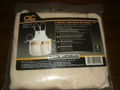 CLC Work Gear C11 4 Pocket Loop Neck Bib Apron,  #C11  One size fits all. 36"L - Image 1 of 4