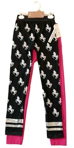 One Step Up Girls Stretch Legging 2 Pack -Unicorn pattern/Pink Cobbler L/XL12/16 - Picture 1 of 5