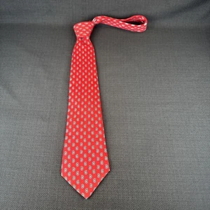 Stafford Red Blue Paisley Men's Tie 100% Silk 57 x 3.5 Necktie - Picture 1 of 11