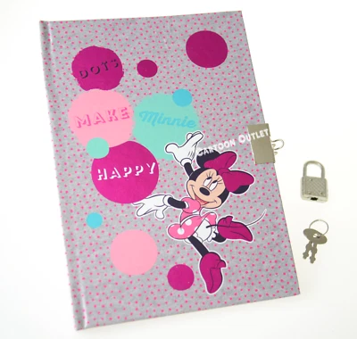 Disney Minnie Mouse Diary With Lock And Key Journal Birthday Gift New - Image 1 of 4