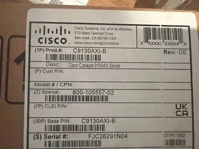 *New* *Sealed* Cisco C9130AXI-B WirelessAccess Point - Image 1 of 2