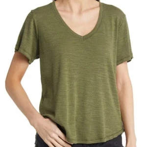 Treasure & Bond Slub Jersey V-Neck T-Shirt - Olive Moss Größe S - Bild 1 von 5