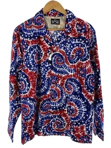 Ammonite USA Hippy Long Sleeve Cotton Shirt Blue L Size Unisex - Picture 1 of 5