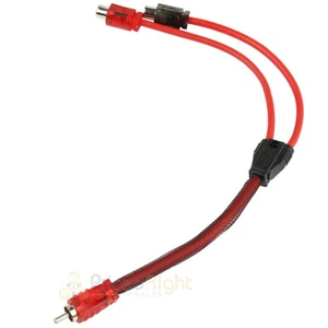 1 Male 2 Female RCA Splitter Audio Cable Ultra Flex Competition Rated DS18 R1M2F - Picture 1 of 6