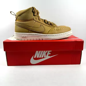 Nike Court Vision Mid Winter Shoes Mens 9 Elemental Gold Brown DR7882-700 - Picture 1 of 10