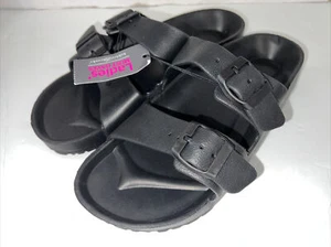 Sandalia sin cordones Bobbie Brooks negra para dama doble correa elige la talla 6-7 8-9 10-11 - Imagen 1 de 19