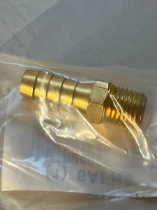 FACTORY NEW! GRAINGER 6AFH2 Brass Straight Fitting 1/2" Barb x 3/8 Male NPT - Picture 1 of 3