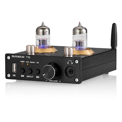 Mini Bluetooth 5.0 Vacuum Tube Amplifier Stereo Headphone Amp USB Music Player - Image 1 of 4