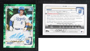 2020 Bowman Chrome Prospect Green Atomic Refractor /99 Michael Massey Auto