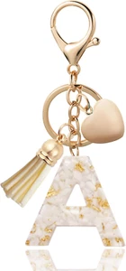 Initial Letter Keychain Butterfly Keychain Cute Resin Initial Backpack Charms - Picture 1 of 12