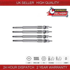 4X HEATER GLOW PLUGS FOR OPEL ASTRA J-K INSIGNIA A-B MERIVA ZAFIRA 1.6 CDTI 4.4V - Picture 1 of 8