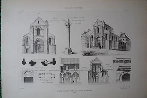 Eglise Saint-Pierre à Soissons ( Aisne) planche début XX° - Picture 1 of 1