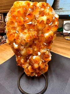 Citrine Crystal Gemstone Energizing Sunny Healer Geode With Stand Specimen 228 - Picture 1 of 12